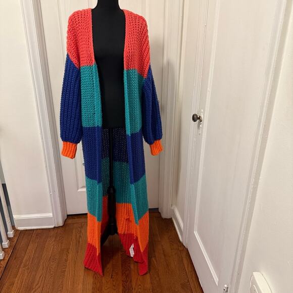 Boohoo Colorful Women's Long Cardigan Sweater - Picture 5 of 15